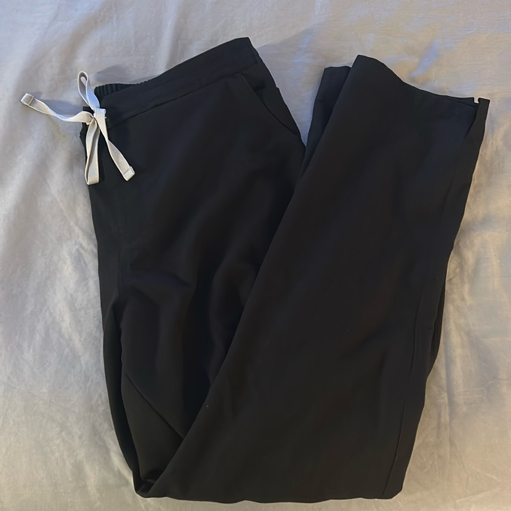 Figs Black Scrub Bottoms-Size L